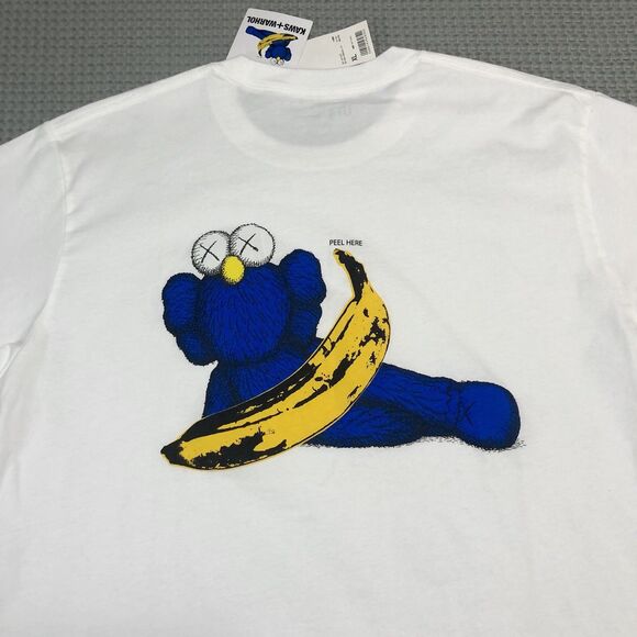 UNIQLO x KAWS Warhol Shirt Men XL|L White Andy Warhol Banana Collab Art 471321 - Picture 4 of 12